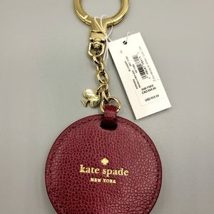 Kate Spade Circle Mirror Leather Keychain